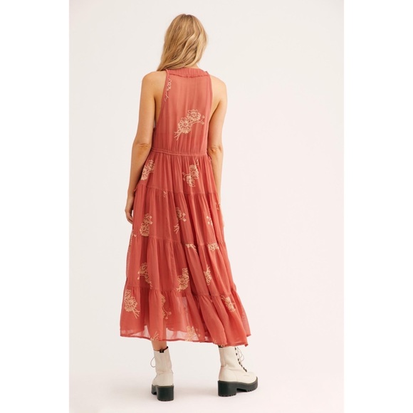Free People Run Away With Me Embroidered Midi Dress - Picture 3 of 6
